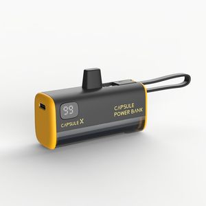 Nouveau <span class=keywords><strong>Mini</strong></span> 5000mah Power Banks Construit en Type-C Câble Led Affichage Portable D'urgence Téléphone Portable Chargeur Mains Libres Power Bank - Product Image 6