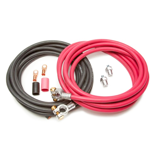 2ga 4ga 6ga 8ga Battery Connection Cable Ring Terminal Type Copper Lugs Booster Cable Auto Truck Red Black Battery Cable