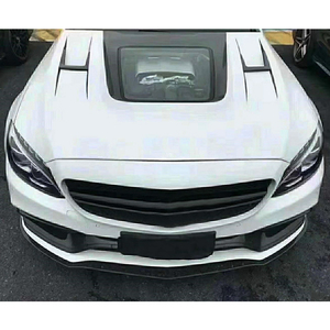 Capó de Motor Negro Transparente de Fibra de Carbono Nuevo 2014-2021 para Benz AMG C63 W205, Instalación con Tornillos, Actualización Retrofit, Ajuste Universal - Product Image 3
