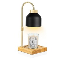 Lampe d'aromathérapie électrique en bois de bambou, moderne, simple, réglable en hauteur, pour la fonte de cire, style européen et américain, décorative de chevet, veilleuse