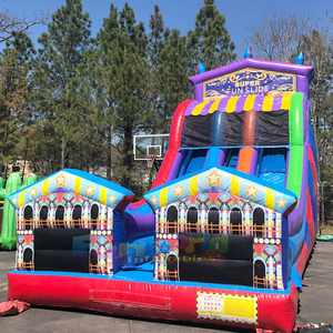 Dual lane large outdoor party jumpers bouncy castle commercial <b>inflatable</b> carnival slide for outdoor - Product Image 1