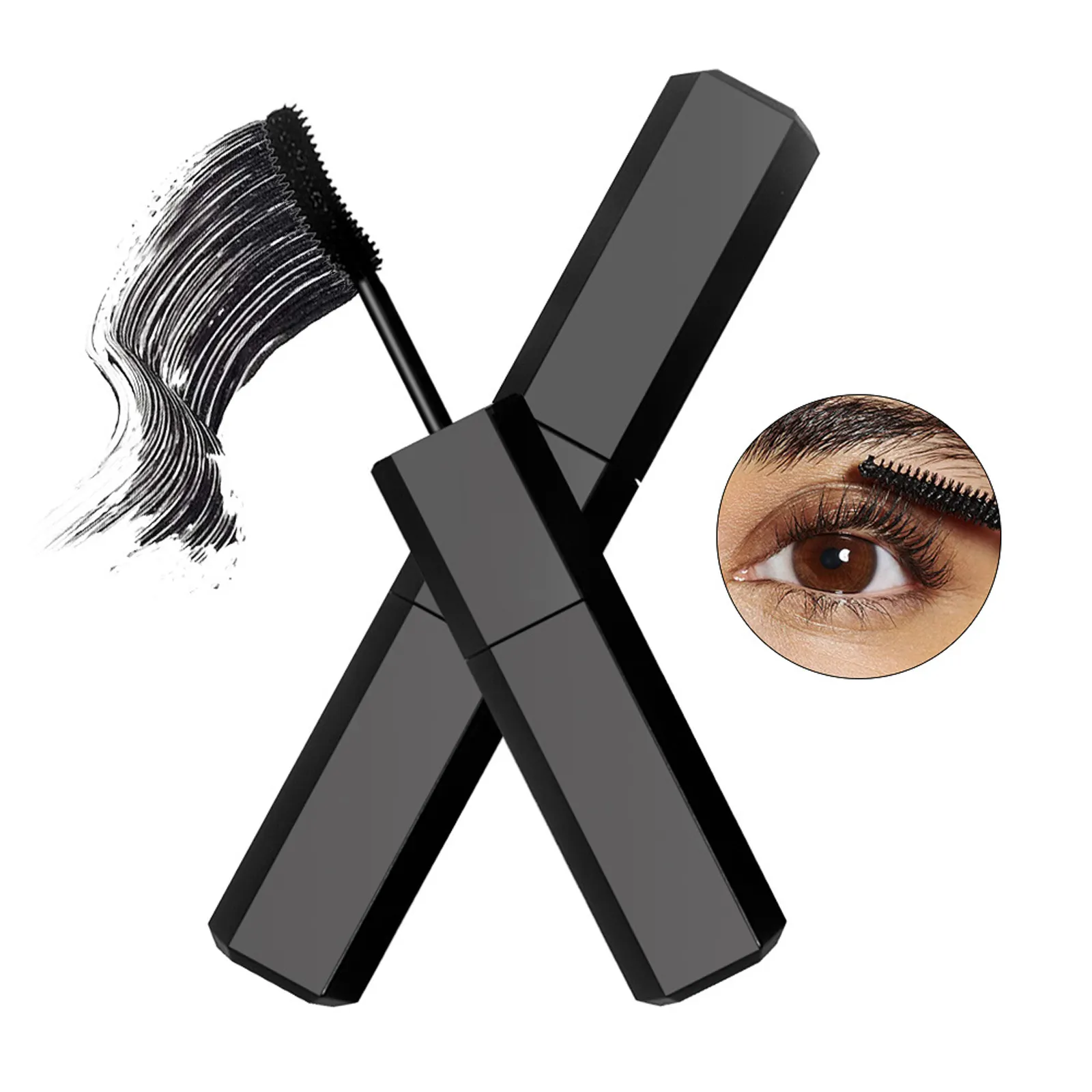 Bio-Großkopf-Doppelkopf-Röhre-Mascara-Makeup-Wimpernverlängerungspinsel lang anhaltende vegane wasserfeste Eigenmarken-Mascara