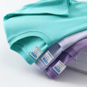 Áo thun nam 180 GSM dáng rộng 100% cotton tay ngắn cổ tròn đơn giản thoải mái may thêu <span class=keywords><strong>logo</strong></span> tùy chỉnh - Product Image 2