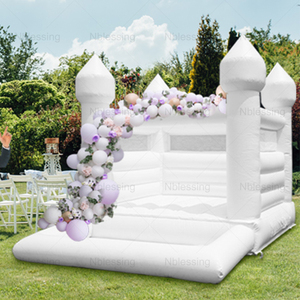 10ft Jumper House Inflatable White Jumping Castle With Slide Inflatables Wedding Bouncer for Party Wedding House C - Product Image 4