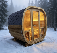 Sauna familial extérieur en cèdre pour 4 à 6 personnes, cabine spa à domicile pour la récupération, la relaxation et un style de vie bien-être