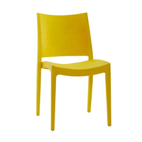 Chaise de salle à manger en plastique PP moderne, minimaliste, robuste et de haute qualité, avec assise confortable, pour la maison, la cuisine ou l'entrepôt