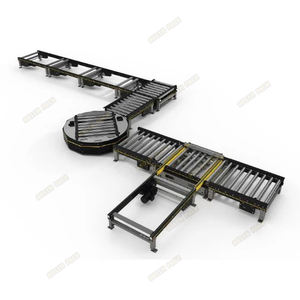Convoyeur à palettes motorisé de <span class=keywords><strong>style</strong></span> nouveau, transport automatique à rouleaux pulsés pour palettes, bande transporteuse en acier avec matériau en caoutchouc - Product Image 1