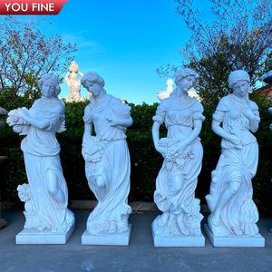 Decoración de jardín de tamaño real, estatuas de mármol de 4 estaciones a la venta - Product Image 1