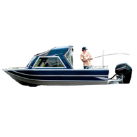 Kinocean Bateau de pêche en aluminium à cabine entièrement soudée Nouveau design 19ft 20ft 21ft 22ft 23ft Moteur hors-bord à vendre