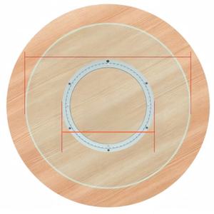 Aluminum Alloy Dining Table Swivel Plate <b>Chair</b> Seat Lazy Suan Plate <b>Rotating</b> Swivel Plate Assembly Hardware - Product Image 2