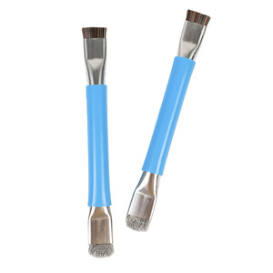 Double-headed Stiff Bristle <b>Brush</b> For Mobile Phone Repair Anti-static Motherboard Cleaning Blue Silicone Handle D3D01 - Product Image 2