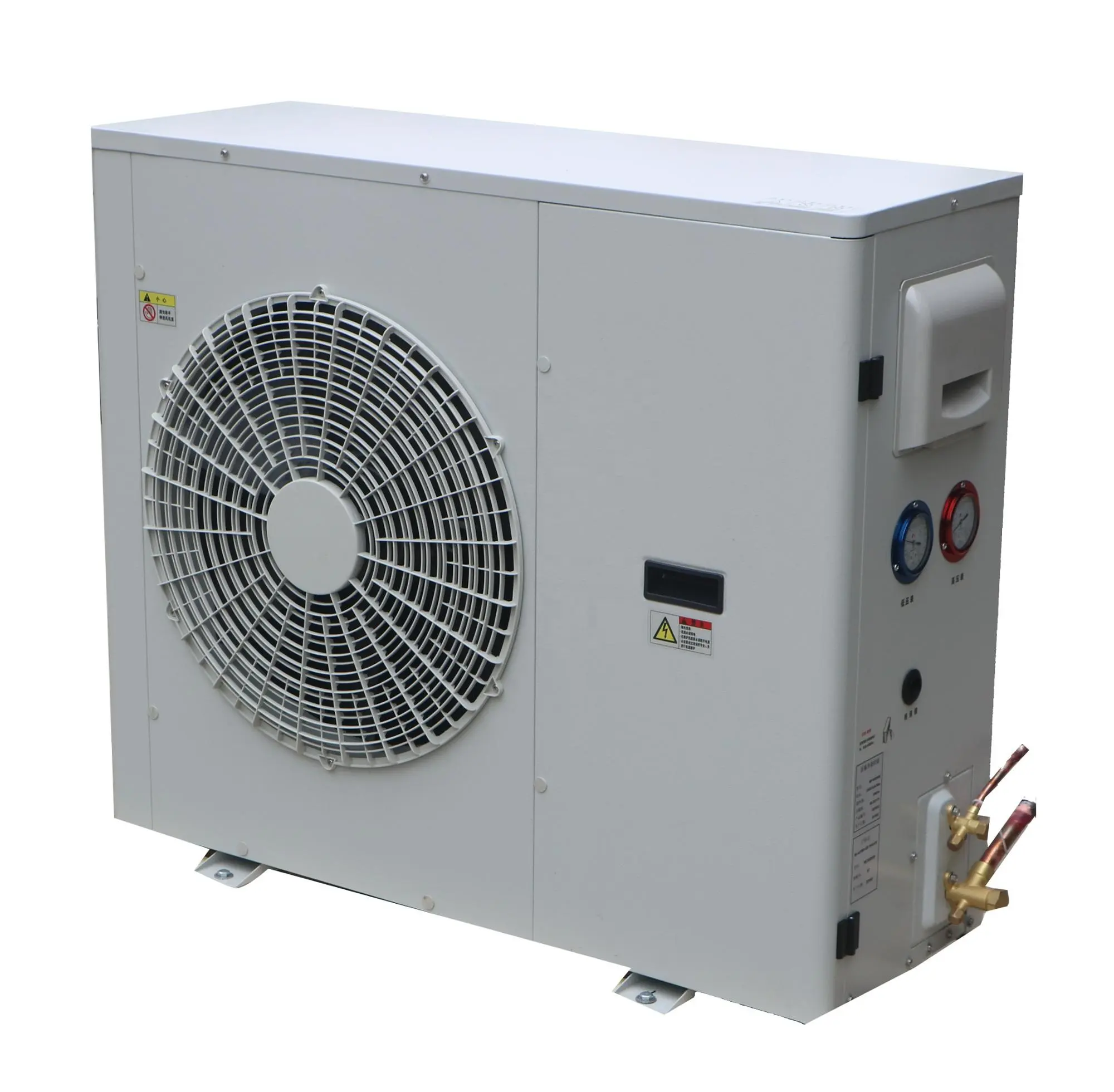 Sistema de enfriamiento industrial R404A, unidad de condensación de doble ventilador monofásico utilizada en fábrica