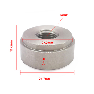 อะลูมิเนียม CNC ขนาด 1/8" NPT 1/4 3/8 1/2 NPT เกลียวตัวเมียแบบเชื่อมติดถังน้ำมันเชื้อเพลิง อะไหล่เชื่อมต่อ รับสั่งทำตามแบบ - Product Image 2