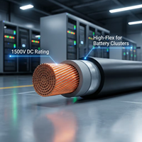 Cable de alimentación CC PrimePro 1500V BESS LSZH de alta flexibilidad IP67/IP68 para interconexión de clusters de baterías y barras colectoras en sistemas de almacenamiento a nivel MW