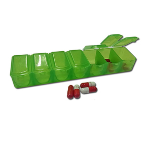 MM-PB023 Tùy Chỉnh Xách Tay Capsule Tablet Trường Hợp Bao Bì Dược Phẩm Lưu Trữ Organizer 7 Ngày Du Lịch Nhựa Pill Box