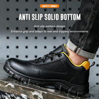Chaussures de sécurité anti-perforation et résistantes à l'usure avec embout en acier, semelle intermédiaire en PU et semelle extérieure en caoutchouc pour hommes et femmes, idéales pour la construction et l'usine