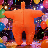 Costume gonflable pour adulte en forme de poisson blanc orange, convient aux personnes de 1,5 à 2 m. Idéal pour Noël, le cosplay, les fêtes, les spectacles sur scène et les bals masqués