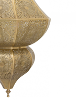 Lampe suspendue marocaine avec motifs complexes entourés de découpes délicates à effet de vigne, lustre parfait pour la décoration