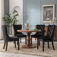 Mobilier de maison européen et américain Chaises de salle à manger confortables, élégantes et sophistiquées Chaises de salle à manger de luxe modernes avec anneau en fer
