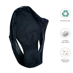 Sous-vêtement menstruel physiologique à 4 couches pour femmes, serviettes hygiéniques anti-fuite et sans menstruation, tissu organique taille moyenne - Product Image 6