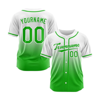 Jersey Baseball warna gradien kustom tebal penuh sublimasi cetak nomor nama dan Logo dipersonalisasi kaus Softball