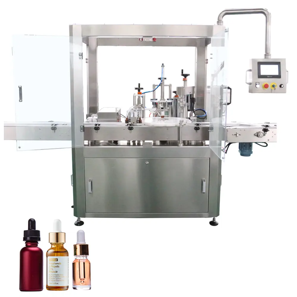 Fabriek Prijs Automatische Glazen Fles Nagellak Haarverzorging Capping Machine Etherische Olie Productielijn