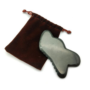 Autentico strumento <span class=keywords><strong>di</strong></span> <span class=keywords><strong>giada</strong></span> naturale verde scuro Hetian <span class=keywords><strong>Gua</strong></span> <span class=keywords><strong>Sha</strong></span> Nephrite Guasha Jade per il viso - Product Image 2