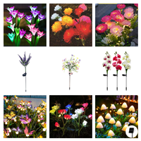 Lampes solaires de jardin, version améliorée, éclairage extérieur, lampes roses pour la décoration de jardin, panneau solaire agrandi, fleur