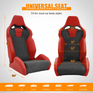 Sedili da Corsa Universali BYDS Regolabili Reclinabili Sedili a Guscio Volante Sportivo BMW M con Doppio Cursore - Product Image 2