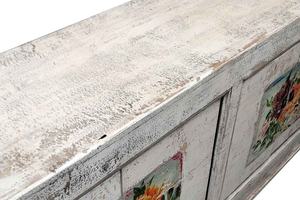 غرفة المعيشة العتيقة رث أثاث أنيق الصينية قانسو رسمت خشب متين مجلس الوزراء - Product Image 4