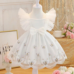 Fabricant de vêtements pour enfants, robe de <span class=keywords><strong>princesse</strong></span> mi-longue sans manches à nœud pour bébés et tout-petits, pour l'<span class=keywords><strong>Europe</strong></span> et les États-Unis - Product Image 1