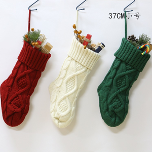Haute qualité 100% acrylique 37cm câble tricot motif décor à la maison personnalisé personnalisé <span class=keywords><strong>chaussettes</strong></span> suspendues bas de noël - Product Image 1