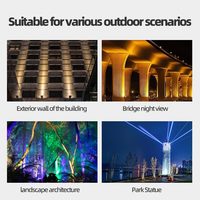 Projecteur LED extérieur étanche IP66 CRI80 6000K lumière du jour pour éclairage architectural, façades, jardins, paysages, certifié CE
