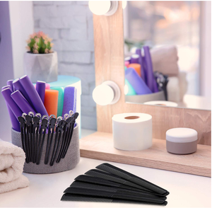 6 pezzi Cono In Fibra di Carbonio Parrucchiere Fine Largo del Dente Resistente Al Calore Si Assottiglia Barbiere Pettine - Product Image 2