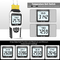 Handheld Thermocouple Thermometer Digital LCD K Type High Precision Temperature Recorder Datalogger for Industrial