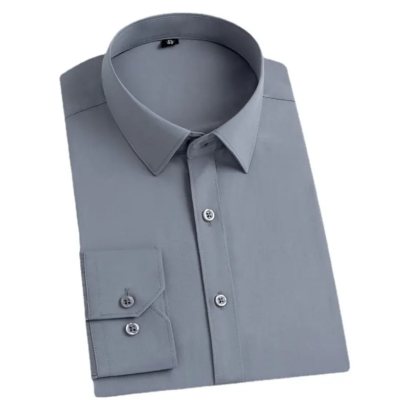 White Blue Pink Black Men's Shirt Long Sleeve Classic Men Formal Dress Shirt For Business Clothing Shirts