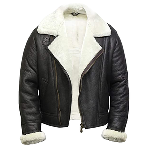 Customized Men's Genuine Leather <b>Quilted</b> Casual Winter Jackets Professional Hand Made Comfortable Full Zipper Regular - Product Image 1