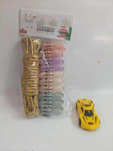 Pinces à <span class=keywords><strong>linge</strong></span> en <span class=keywords><strong>plastique</strong></span> multicolores coupe-vent (12 pièces) avec <span class=keywords><strong>corde</strong></span> à <span class=keywords><strong>linge</strong></span> portable d'extérieur pour sécher vêtements et couvertures - Product Image 5