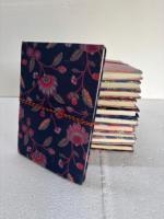 Carnets en tissu de coton imprimé à la main, reliure rigide thermique, pages en papier artisanal, pour écrire, dessiner, offrir en cadeau