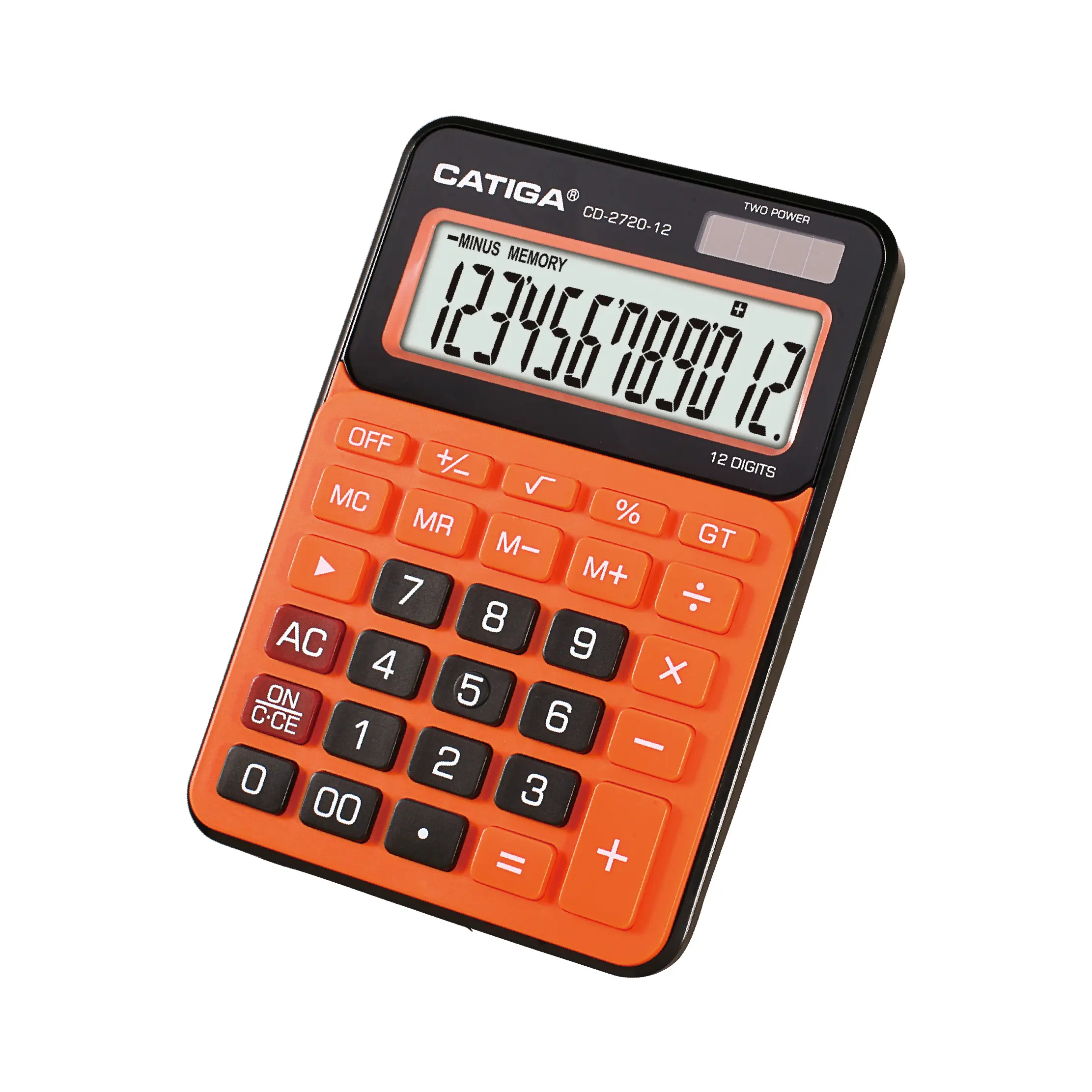 Cd-2720-12 12 Cijfers Zakelijke Calculator Met Schattig Uiterlijk Kleurrijke Sleutel Catiga Zonne-Elektronische Desktopcalculator