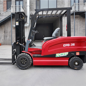 Xe nâng điện pin, động cơ AC, 3 tấn, cân bằng trọng lượng, vận hành ngồi lái, cột nâng ba tầng, đạt chứng nhận CE, sẵn sàng xuất khẩu - Product Image 2