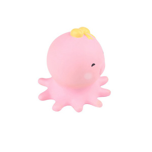Cute Pink Octopus Silicone Toy With Yellow <b>Bow</b> Soft Slow Rebound Promotional <b>Gift</b> - Product Image 4