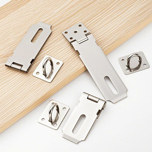 Loquet de porte en acier inoxydable avec cadenas pour porte d'armoire en bois, type A, design traditionnel durable - Product Image 2