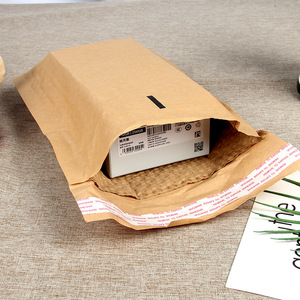 Tùy chỉnh thân thiện với môi phân hủy sinh học kraft giấy bong bóng bưu phẩm 11*13 + 4cm không thấm nước chống sốc in phong bì niêm phong vớ - Product Image 3