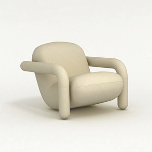 Série colorée Designer minimaliste canapé décontracté Style crème chaise simple salon chambre balcon <span class=keywords><strong>fauteuil</strong></span> créatif - Product Image 4
