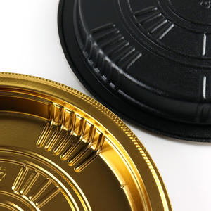 صينية سوشي بلاستيكية مستديرة للاستخدام مرة واحدة بغطاء شفاف، مناسبة للأطعمة، للتعبئة والتغليف في خدمات تقديم الطعام العالمية ومحلات السوشي - Product Image 6