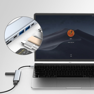 Hub d'<span class=keywords><strong>adaptateur</strong></span> compatible USB C Type C vers HDMI 7 en 1 avec lecteur de carte 4K HD HDMI PD <span class=keywords><strong>SD</strong></span> TF <span class=keywords><strong>SD</strong></span>/TF pour ordinateur portable Macbook - Product Image 3