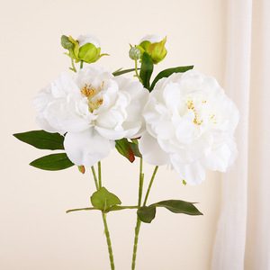 Fleur artificielle pivoine colorée 72 cm de haut, simulation réaliste, en fil de plastique et tissu, branche unique, pour décoration de mariage - Product Image 4