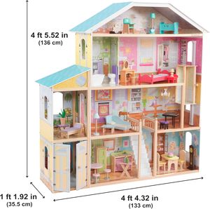 Nuevo Diseño Educativo de Madera con 34 Accesorios, Elevador y <span class=keywords><strong>Garaje</strong></span> Hechos a Mano, Regalo para <span class=keywords><strong>Niñas</strong></span> de 3+ Años - Product Image 3