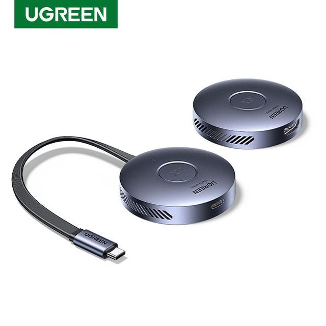 UGREEN Magnetic Wireless USB C Transmitter HD-MI Receiver USB C to HD-MI 1080P 60Hz 5G Transmission for Streaming Video Audio